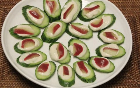 Isha食谱丨黄瓜奶油芝士小食