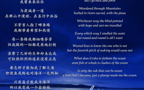 瑜伽士的诗丨《盐娃娃》