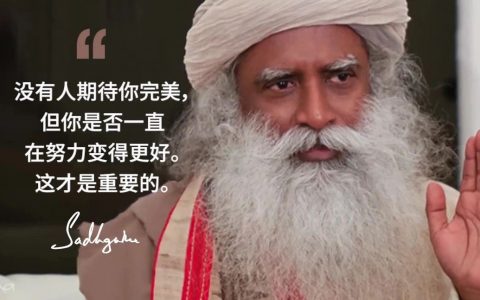 没有完美，你要一直努力变得更好